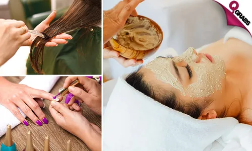 Killer Beauty Deal: Fruit Facial + Hair Treatment + Threading + Mani-Pedi with Color + Hair Brushing